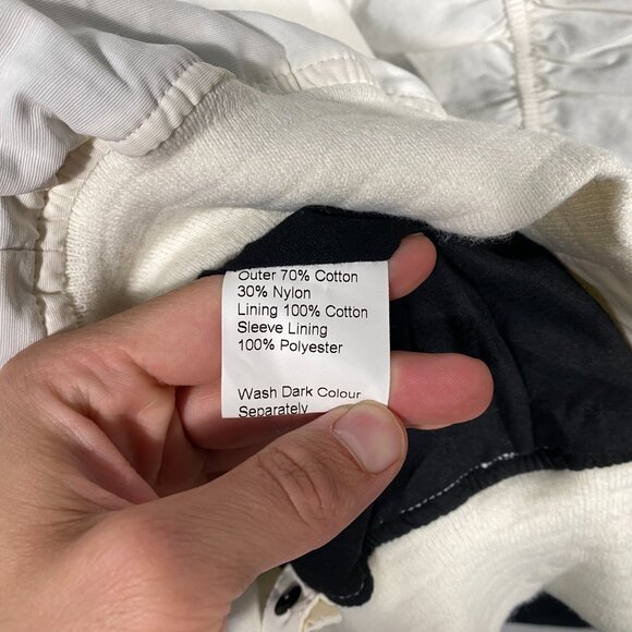 Oblivian by Represent Semi-sheer Long Bomber white men's size 3 / Large - Picture 5 of 10